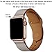 KYISGOS [Patent Pending] Compatible with Apple Watch Band 38mm 40mm, Genuine Leather Replacement Band Strap Compatible with iWatch Series 4 Series 3 Series 2 Series 1 38mm 40mm, Ivory White