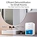 Jese Small Dehumidifier for Bedroom, Portable Mini Dehumidifier for 1800 Cubic Feet Small Room, Electric Home Dehumidifier for RV, Bathroom, RV Trailer, Closet, Baby Room, Basement, Kitchen (Blue)