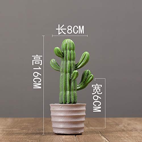 Sculpture Ornament Artwork Simulated Plant Cactus Pillar Potted Living Room Model Shop Layout Green Planting,Cactus A