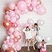 Junibel Balloon Arch & Garland Kit | Pink, Blush, Rose Gold & White Sm - Xlrge balloons | Adhesive Dots | 17' Decorating Strip | Wedding, Baby Shower, Graduation, Anniversary Bachelorette Party