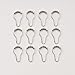 LIHAO 12 Piece Set Rustproof Stainless Steel Shower Curtain Rings Hooks for Bathroom Shower Rod