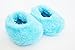 Blue Fuzzy Slippers for American Girl Dolls and Bitty Twins