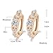2 Pairs IBLUE Jewelry 18k Gold Cubic Zirconia Stud Earrings, Hypoallergenic, Nickel-free