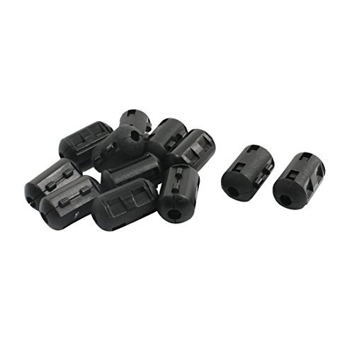 6mm Power Cable Cylindrical EMI Suppressor Ferrite Core Filter 12 Pcs