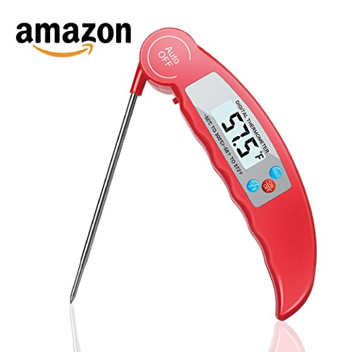 Meat Thermometer | 4.5inch Long Probe | Accurate to ±0.1°C | Read Temp in 3-4s | Great for Cooking, Candy, Cake, Milk, BBQ Grill Smoke | Instant Read Thermometer