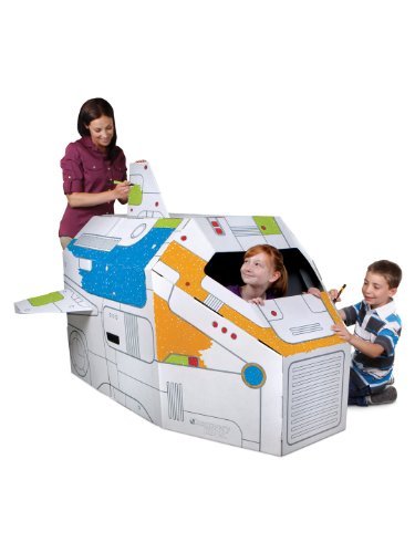 Discovery Kids 5-ft. Cardboard Rocket Ship toy gift idea birthday