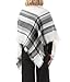 Zando Soft Warm Tartan Plaid Scarf Shawl Cape Blanket Scarves Fashion Wrap White Gray Black White Gray Black One Size