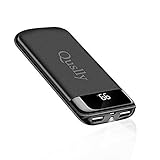 Quslly A20 Polymer Power Bank 20000mAh LCD monitor Black Set of 1