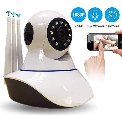 Myfizi Indoor Security Camera- Triple Antenna with TF Card Slot, SD Card Support and LAN Port