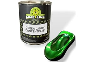 LiME LiNE Green Candy Concentrate, Automotive Solvent Based Transparent Paint over Pearls, Metal Flake and Metallics (1 Pint)