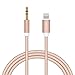 iPhone 8 Aux Cable, Yeebline iPhone 8 Plus iPhone 7 Lightning to 3.5mm Audio Adapter [Aluminum Shell, Nylon Braided] Trusted Car Stereo Aux Cord Supports on iOS 11 - Rose Gold