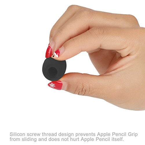 Tranesca Ergonomic grip holder for Apple Pencil-Black-updated version (Must have apple pencil accessory)