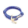 VIRGINSTONE-Gold-Plated-Anchor-Bracelets-on-Colorful-Nylon-Ropes