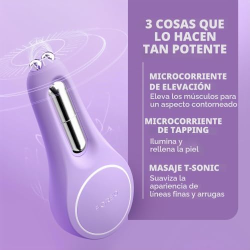 BEAR 2 eyes & lips, Dispositivo rejuvenecedor de microcorrientes, Lifting facial inmediato, Masajeador de ojos, Tratamiento antiojeras, Lavender