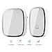 Aogek Wireless Doorbell Kit, 1 Remote Push Button and 1 Door Chime, Operating at over 1000-Feet Range with 36 Chimes, 4-Level Adjustable Volume, White-Silver
