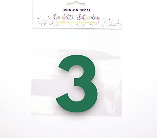 Iron on Birthday Appliqués 3, Green Matte