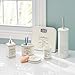 Home Basics Paris Collection Savon Des Gentil Series Hide-Away and Splash Proof Toilet Brush with Hygienic Holder, White (1)