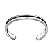 ZUOBAO Stainless Steel Hair Tie Bracelet with Cubic Zirconia (Silver)