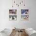 4 Pack Christmas 5D DIY Diamond Painting Full Drill Round, Picture Include Snowflower Christmas Deer Santa Claus Tree of Crystals for Festival Home Wall Decor (Christmas)
