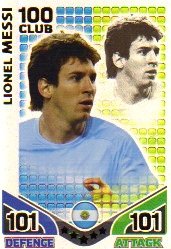 Match Attax ENGLAND Hundred Club ARGENTINA Messi [Toy]