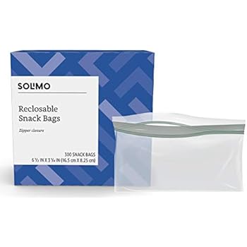 Amazon Brand - Solimo Snack Storage Bags, 300 Count
