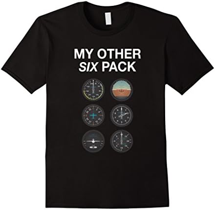 Men's Funny Aviation: My Other Six Pack T-Shirt Small Black