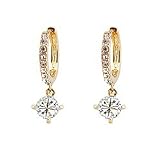 Ocaler 18K Gold and Silver Plated Crystal Hook Earrings