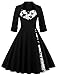 KILOLONE 1920s Vintage Inpired Sequin Beaded Dresses Flapper 20s Gatsby Party Tassels Hem Dress Black/Floral