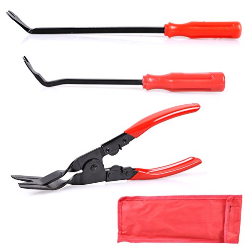 Click Here to See More Images AutoEC Combo Repair Tool Kit - Door Panel Trim Clip Removal Plier & Fastener Remover for Car Van Vehicles