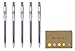 Pilot Hi-Tec-C 025 Gel Ink Pen, Hyper Fine Point 0.25mm, Black Ink, 5-Pack, Sticky Notes Value Set