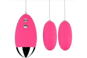 20 Frequency Double Bullet Love Egg Fun Toy Vibes Mini Wired Toy Pink SKINNSOUL