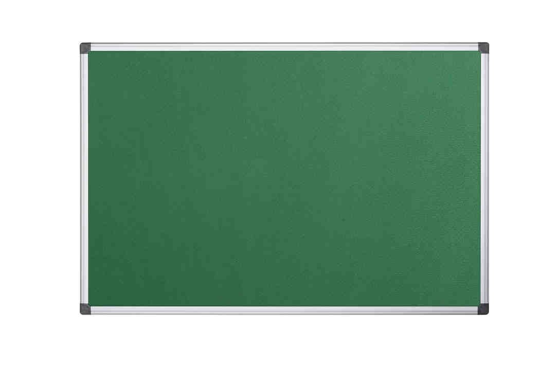 Bi-Office Notice Board Maya, Green Felt, Aluminium Frame, 60 x 45 cm