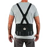 Ergodyne ProFlex 1600 Back Support Brace, 9" Extended Support, High Cut Front For Mobility, Medium