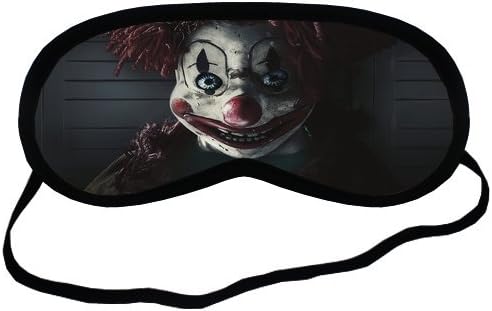 Custom Horror Clown Black Sleeping Mask, Shade Blindfold Comfortable Soft Cotton Sleeping Aids Eye Mask Cover Travel &amp; Work Rest