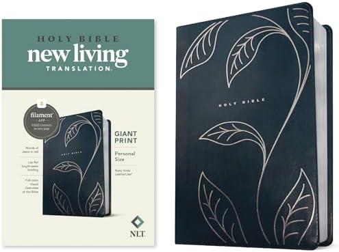 NLT Giant Print Bible, Filament Enabled (LeatherLike, Cranberry