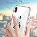 Vofolen Clear Cover for iPhone XS Max Case Ring Holder Kickstand Rotational Clip Holster Tough Bumper Armor Flexible Soft TPU Rubber Slim Protective Shell Translucent Thin Case for iPhone XS Max White