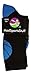 MadSportsStuff Basketball Logo Athletic Crew Socks, Medium - Black/Electric Blue