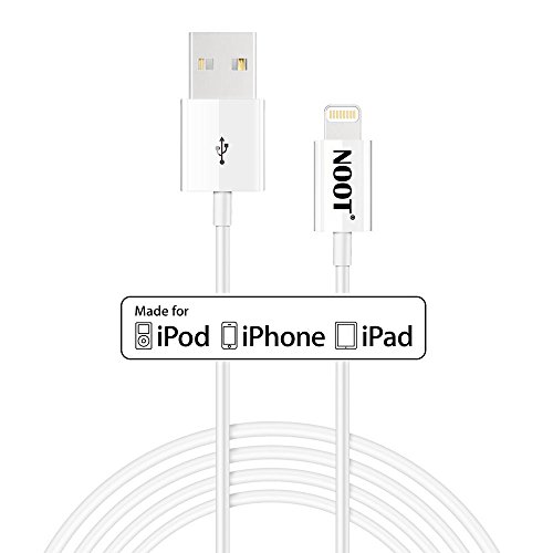 Noot products Certified 3-Feet MFI iOS 8.0.2 USB A to 8 Pin Lightning Cable Cord for Apple 6/6 Plus - Retail Packaging - White