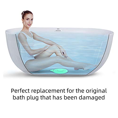 SUDISER Tub Stopper 2 Pack, Silicone Bathtub Drain Stopper Flat Suction Cover Tub Stopper Drain Stopper Plug Sinks Hair Stopper for 1-1/2-4in Bathroom, Laundry, Kitchen Universal Use