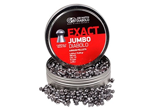 JSB Diabolo Exact Jumbo .22 Cal, 15.89 Grains, Domed, 500ct