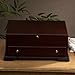 Wallace Dark Walnut Single Drawer Footed Flatware Storage Chest
