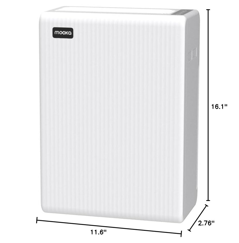 Air Purifiers for Home Large Room up to 2000ft², H13 HEPA Air Filter for Pets Hair Dander Smoke Pollen Dust, Non-Ozone, Portable Air Purifiers for Bedroom Office Living Room, E-300L, White