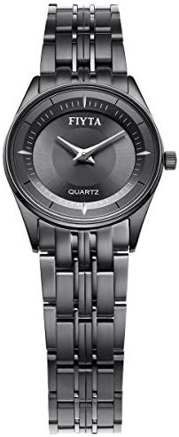 FIYTA Women's L288.BBB Black Stainless Steel Band Couple Watch