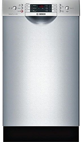 Bosch SPE68U55UC 18″ 800 Series Energy Star Rated Dishwasher with 10 Place Settings 6 Wash Cycles and 5 Options Water Softener Stainless Steel EuroTub and AquaStop Plus Leak Protection in Stainless