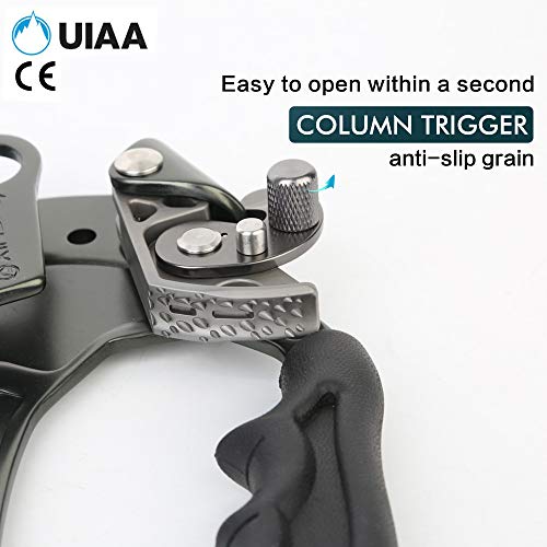 XINDA Climbing Hand Ascender for Arborist Tree Climbing Rigging 8-12mm Rope CE UIAA (Right Hand and Left Hand) (Left-Right(Upgrade))