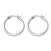 2mm Sterling Silver Hoop Earrings (15mm 18mm 22mm 25mm 30mm) (22 Millimeters)