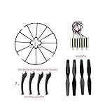 Coolplay Syma X5HC X5HW Spare Parts Motors & Main Propellers & Protective Propeller Guard & Landing Skid for RC Mini Quadcopter Toy- Black