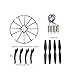 Coolplay Syma X5HC X5HW Spare Parts Motors & Main Propellers & Protective Propeller Guard & Landing Skid for RC Mini Quadcopter Toy- Black