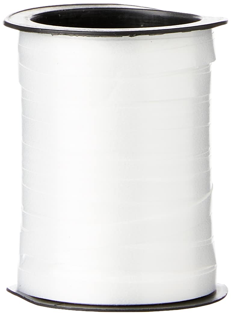 amscan 997339 WHITE BALLOON RIBBON 25m
