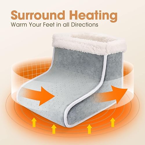 Electric Foot Warmer, Rapid Heating Pad for Feet, 6-Level Heating